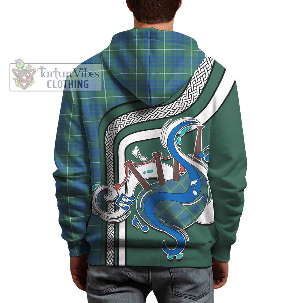 Hamilton Hunting Ancient Tartan Hoodie with Epic Bagpipe Style - Tartanvibesclothing Shop