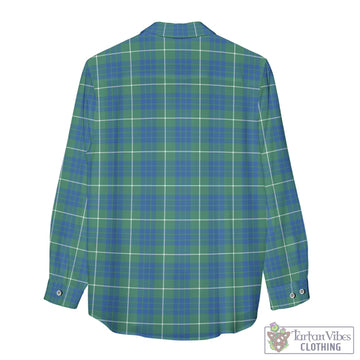 Hamilton Hunting Ancient Tartan Women's Casual Shirt with Family Crest