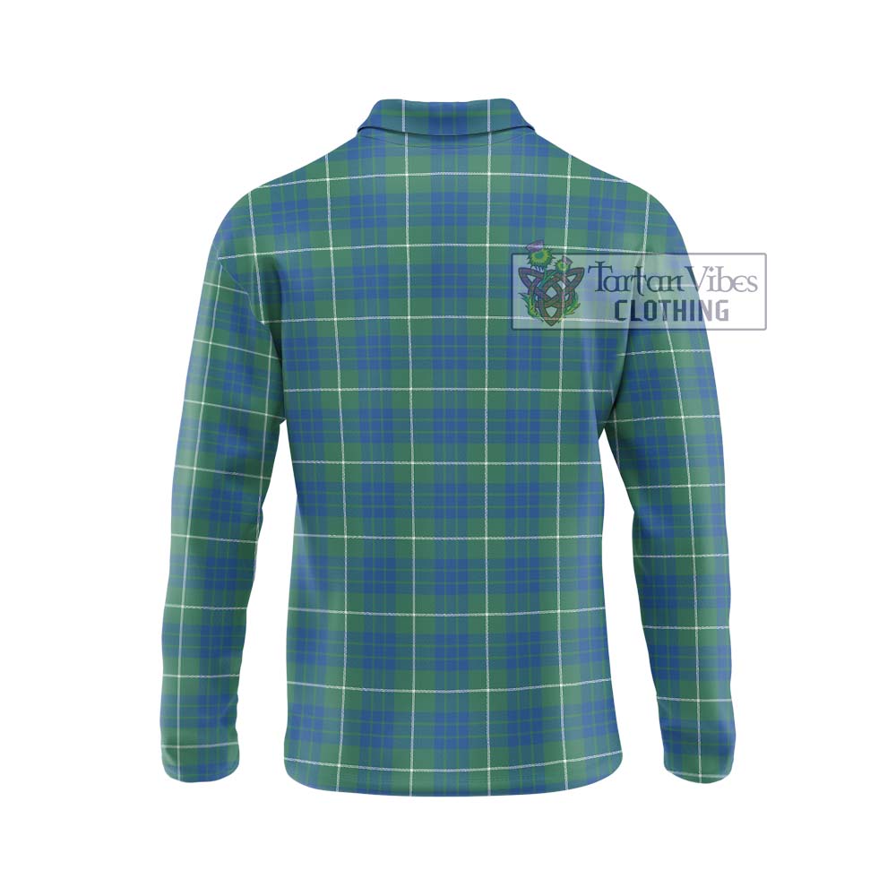 Hamilton Hunting Ancient Tartan Long Sleeve Polo Shirt with Family Crest DNA In Me Style - Tartanvibesclothing Shop