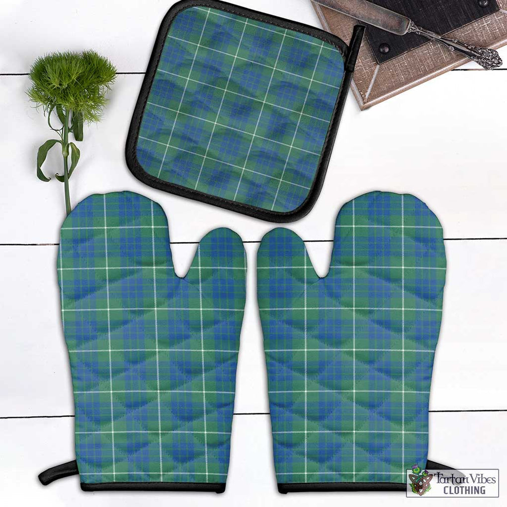 Hamilton Hunting Ancient Tartan Combo Oven Mitt & Pot-Holder Combo 1 Oven Mitt & 1 Pot-Holder Black - Tartan Vibes Clothing