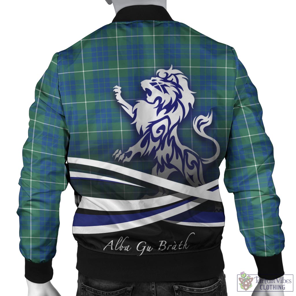 Tartan Vibes Clothing Hamilton Hunting Ancient Tartan Bomber Jacket with Alba Gu Brath Regal Lion Emblem