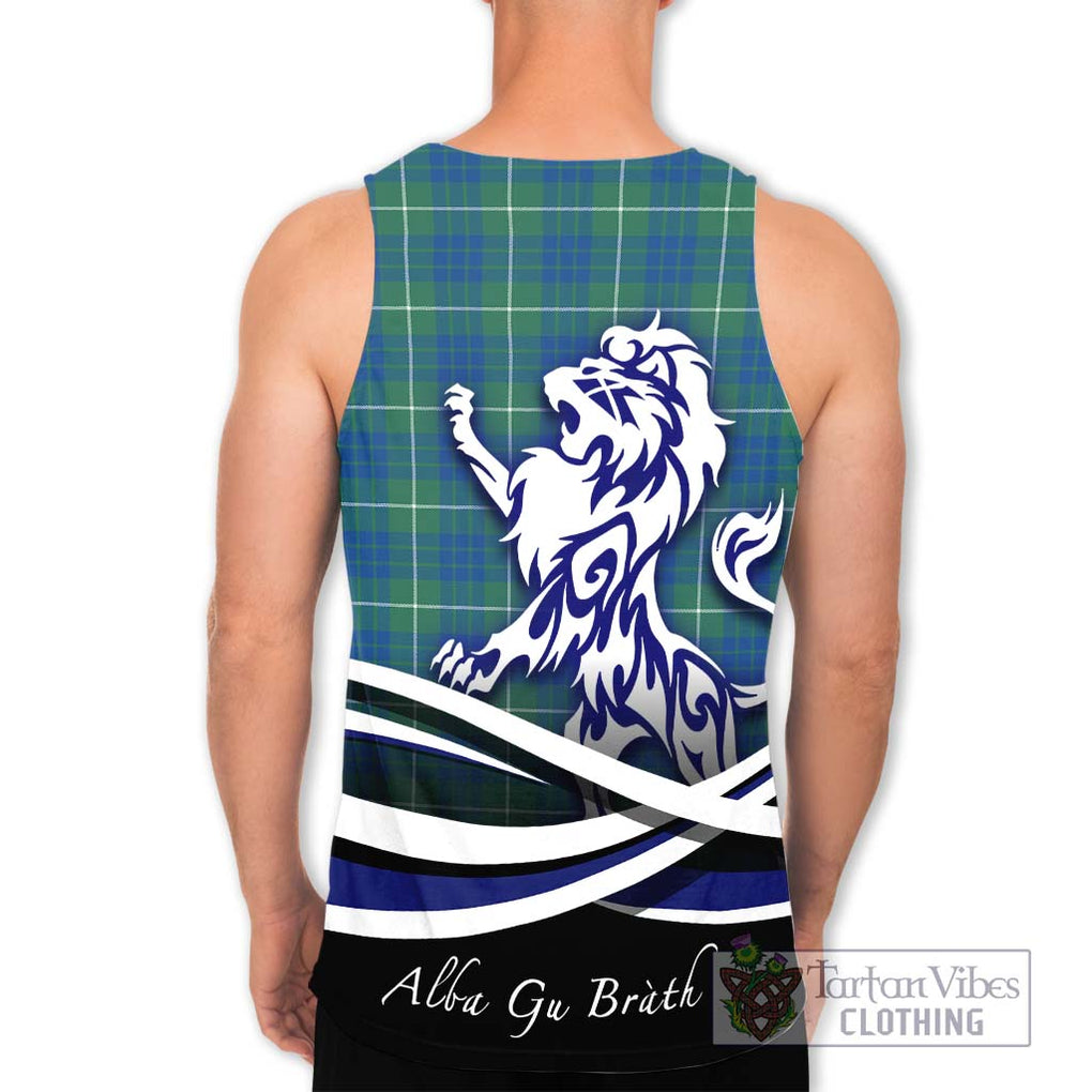 Hamilton Hunting Ancient Tartan Men's Tank Top with Alba Gu Brath Regal Lion Emblem - Tartanvibesclothing Shop