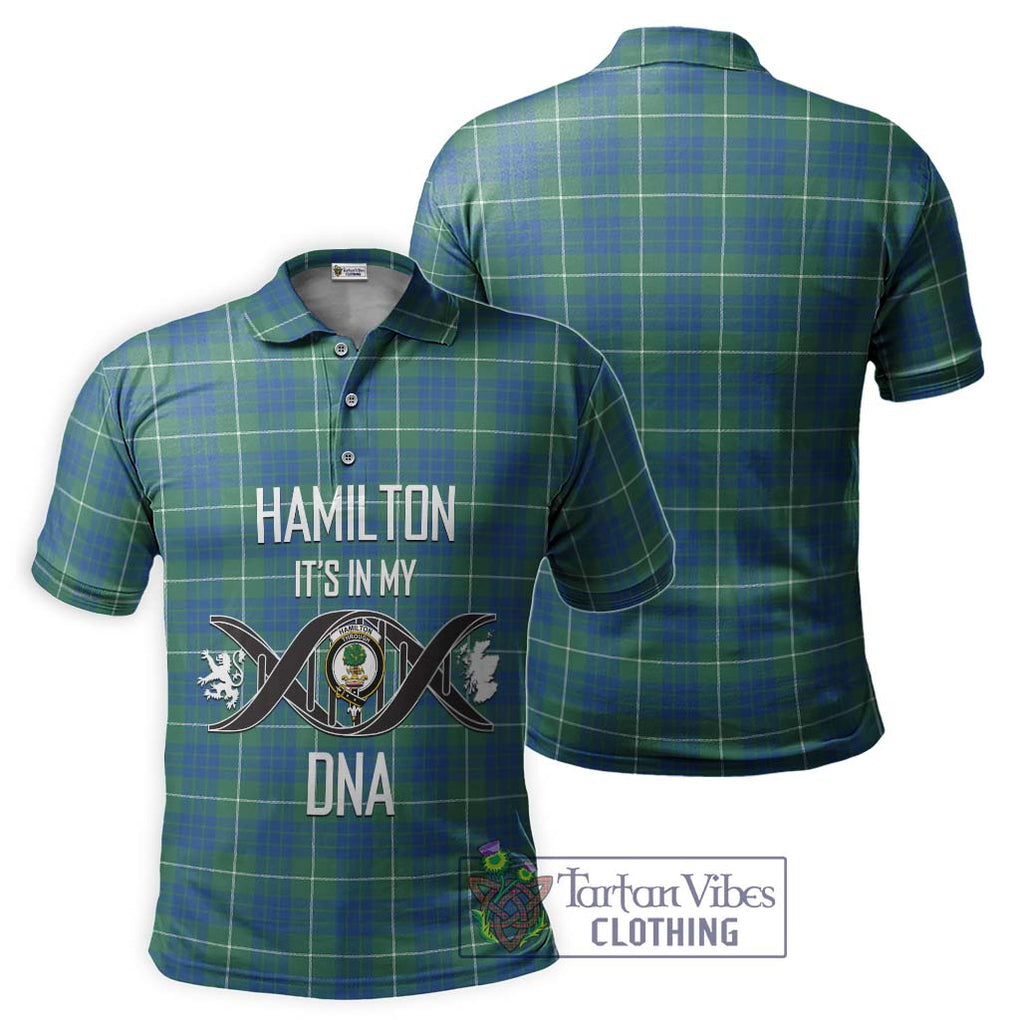 Hamilton Hunting Ancient Tartan Polo Shirt with Family Crest DNA In Me Style - Tartanvibesclothing Shop