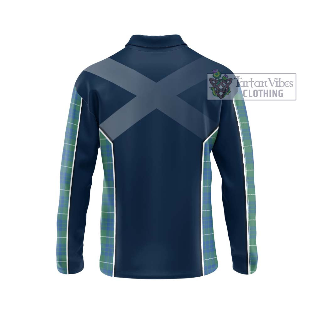 Hamilton Hunting Ancient Tartan Long Sleeve Polo Shirt with Family Crest and Lion Rampant Vibes Sport Style - Tartan Vibes Clothing