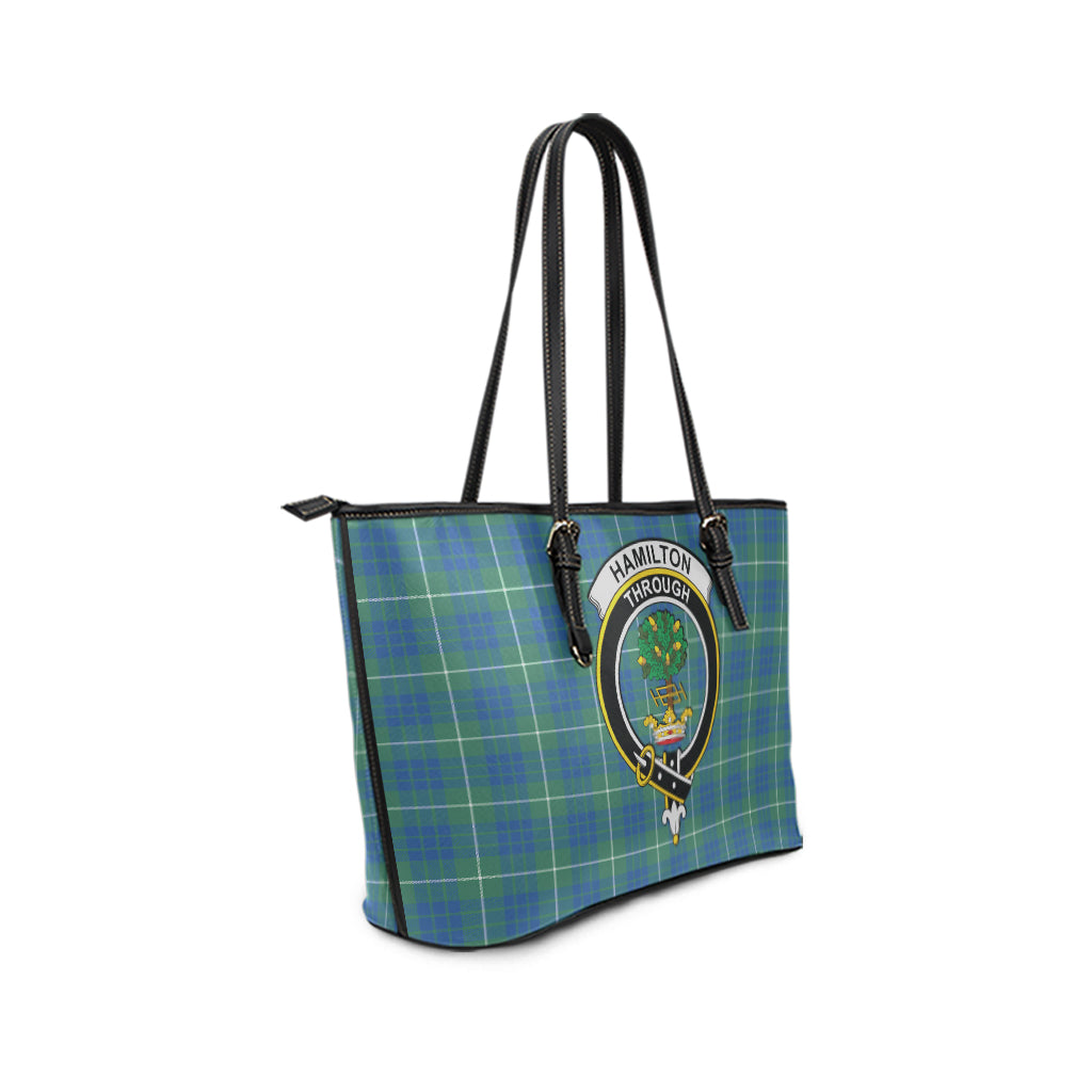 hamilton-hunting-ancient-tartan-leather-tote-bag-with-family-crest