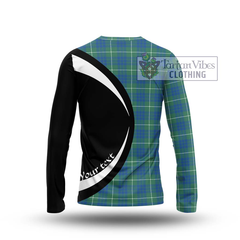 Hamilton Hunting Ancient Tartan Long Sleeve T-Shirt with Family Crest Circle Style - Tartan Vibes Clothing