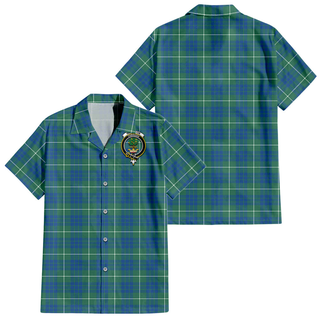 hamilton-hunting-ancient-tartan-short-sleeve-button-down-shirt-with-family-crest