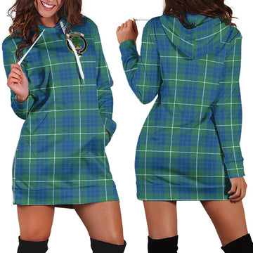 Hamilton Hunting Ancient Tartan Hoodie Dress with Family Crest