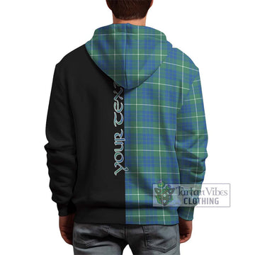 Hamilton Hunting Ancient Tartan Hoodie with Family Crest and Half Of Me Style