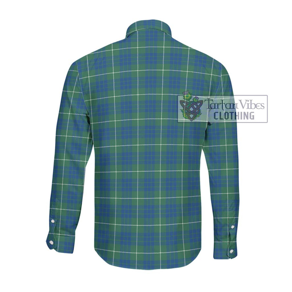 Hamilton Hunting Ancient Tartan Long Sleeve Button Shirt with Family Crest DNA In Me Style - Tartanvibesclothing Shop