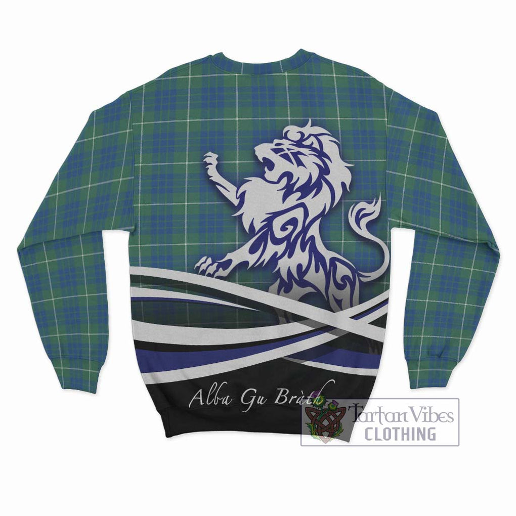 Hamilton Hunting Ancient Tartan Sweatshirt with Alba Gu Brath Regal Lion Emblem - Tartanvibesclothing Shop