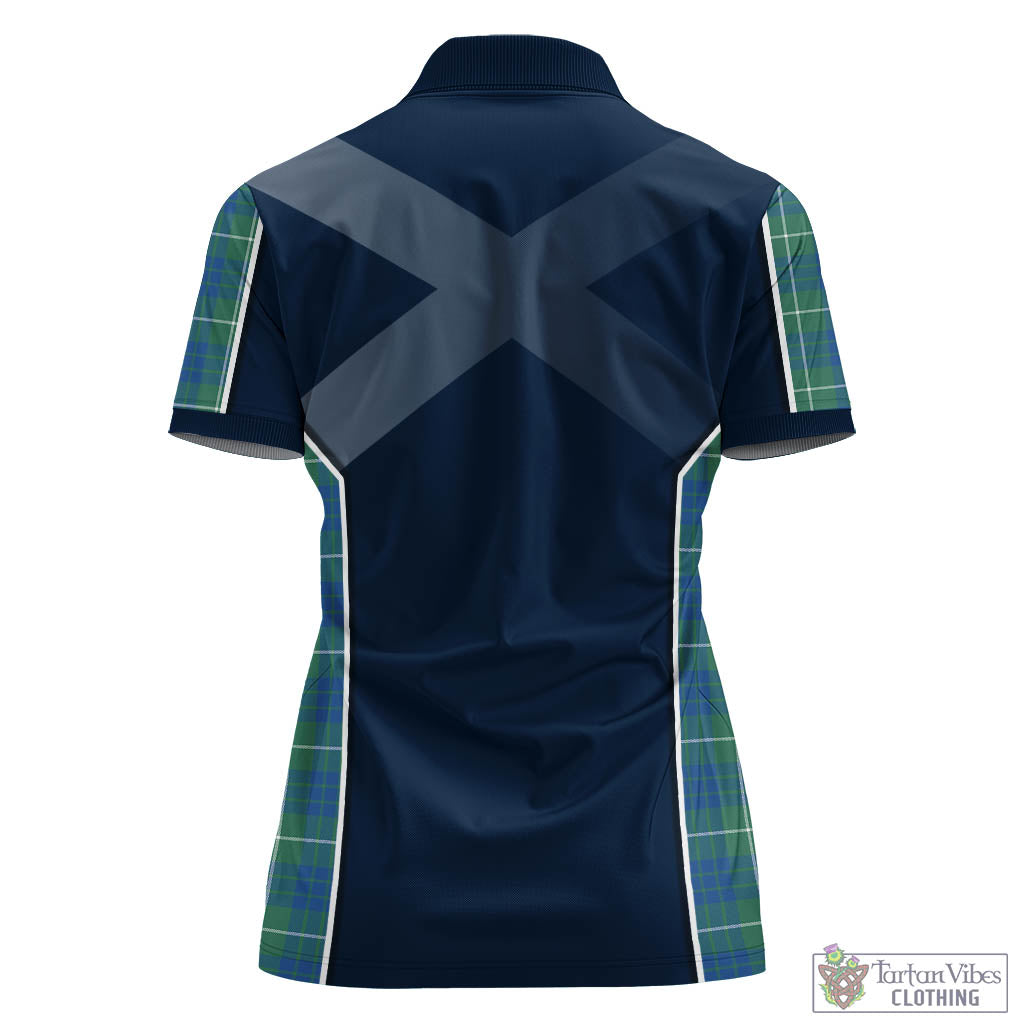 Hamilton Hunting Ancient Tartan Women's Polo Shirt with Family Crest and Lion Rampant Vibes Sport Style - Tartan Vibes Clothing