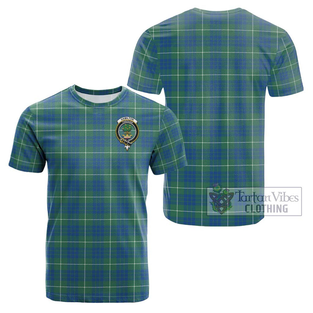 Hamilton Hunting Ancient Tartan Cotton T-Shirt with Family Crest Kid's Shirt - Tartanvibesclothing Shop