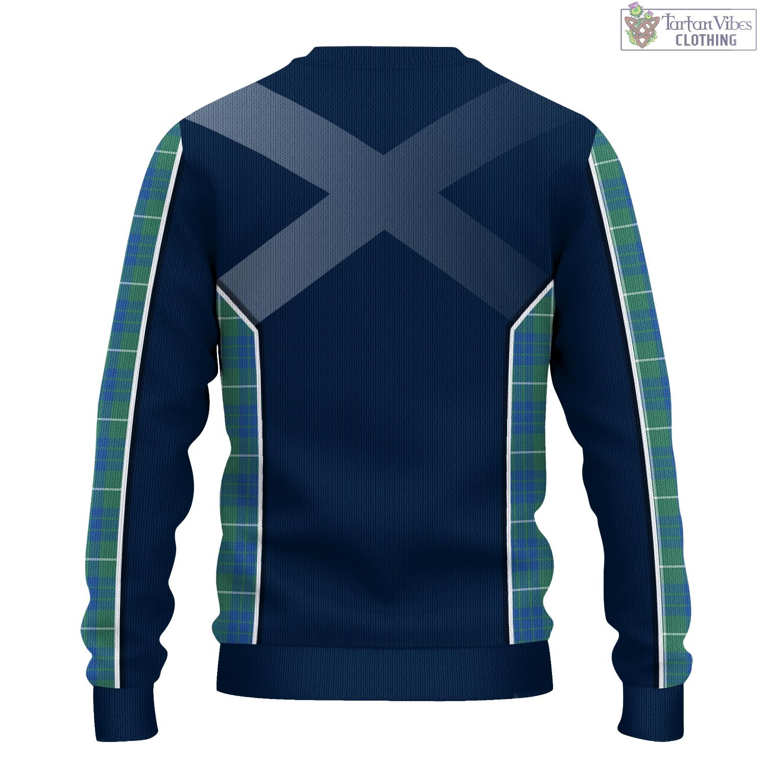 Tartan Vibes Clothing Hamilton Hunting Ancient Tartan Knitted Sweatshirt with Family Crest and Scottish Thistle Vibes Sport Style