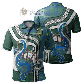 Hamilton Hunting Ancient Tartan Polo Shirt with Epic Bagpipe Style