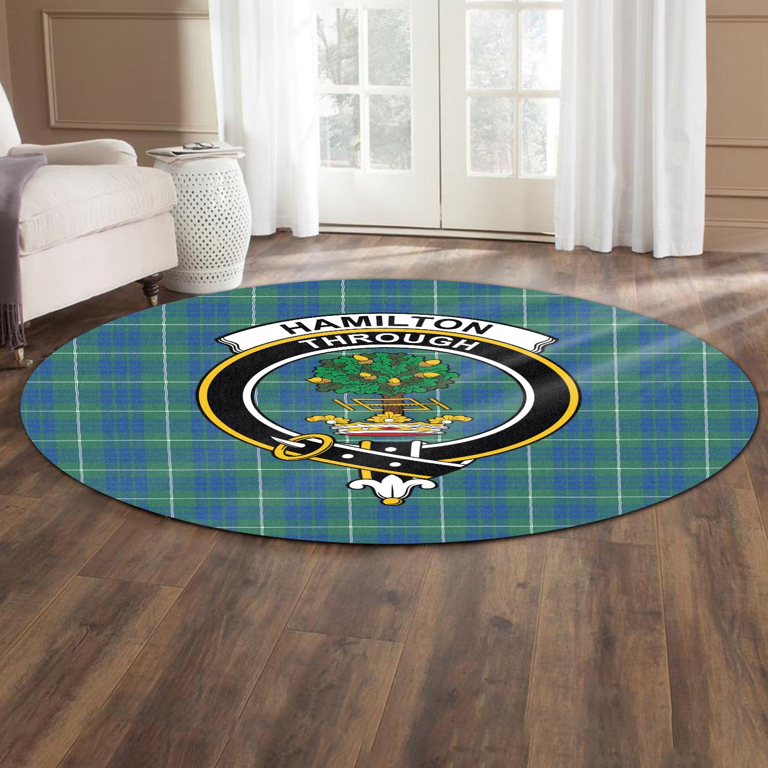 hamilton-hunting-ancient-tartan-round-rug-with-family-crest