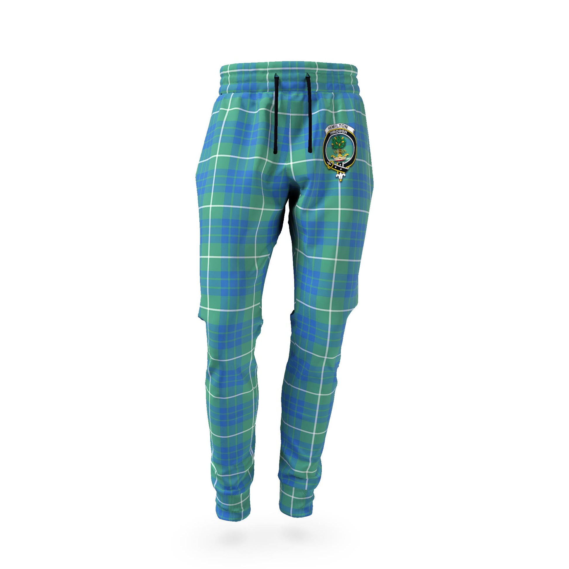 Hamilton Hunting Ancient Tartan Joggers Pants with Family Crest - Tartan Vibes Clothing