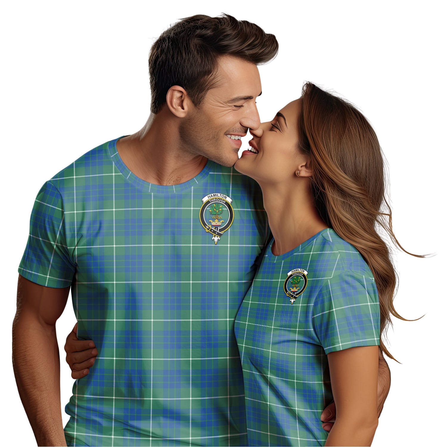 Hamilton Hunting Ancient Tartan T-Shirt with Family Crest - Tartan Vibes Clothing