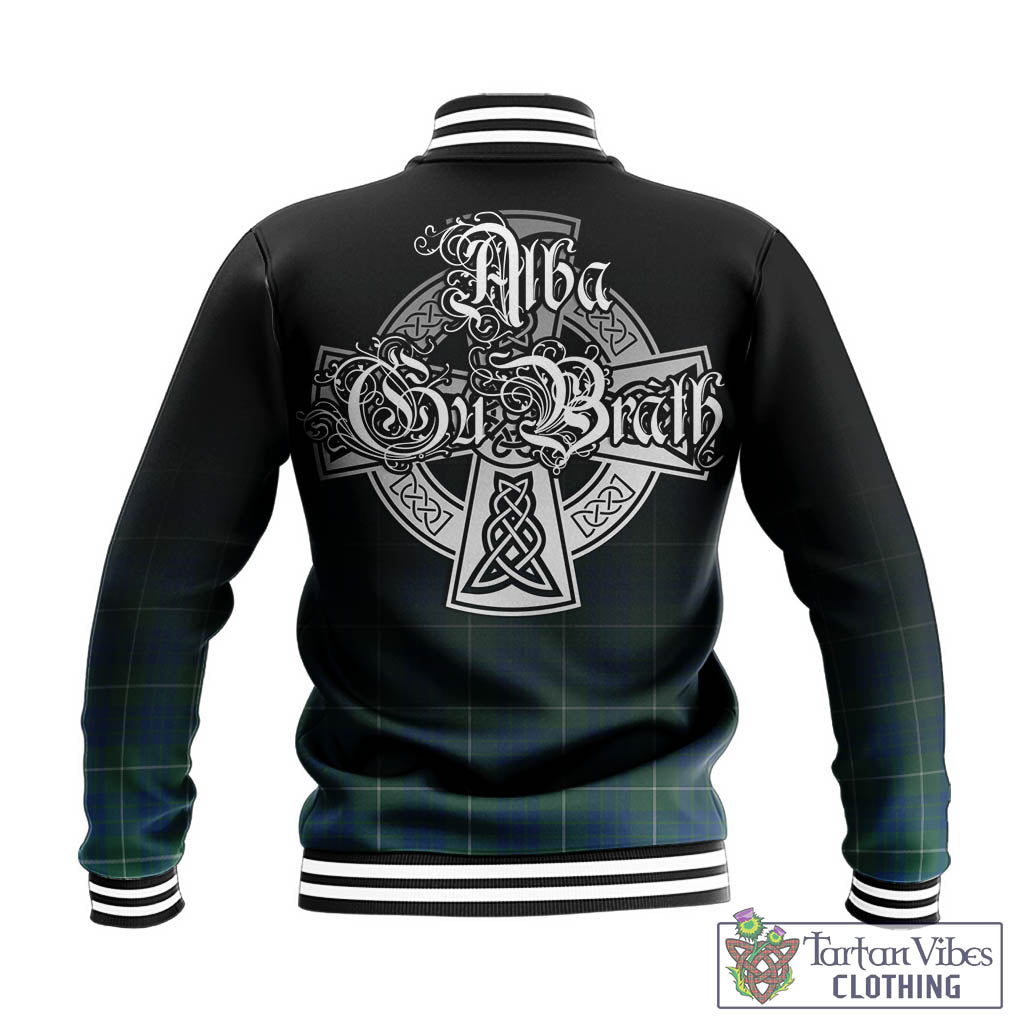 Tartan Vibes Clothing Hamilton Hunting Ancient Tartan Baseball Jacket Featuring Alba Gu Brath Family Crest Celtic Inspired