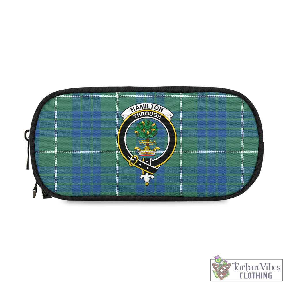 Tartan Vibes Clothing Hamilton Hunting Ancient Tartan Pen and Pencil Case with Family Crest