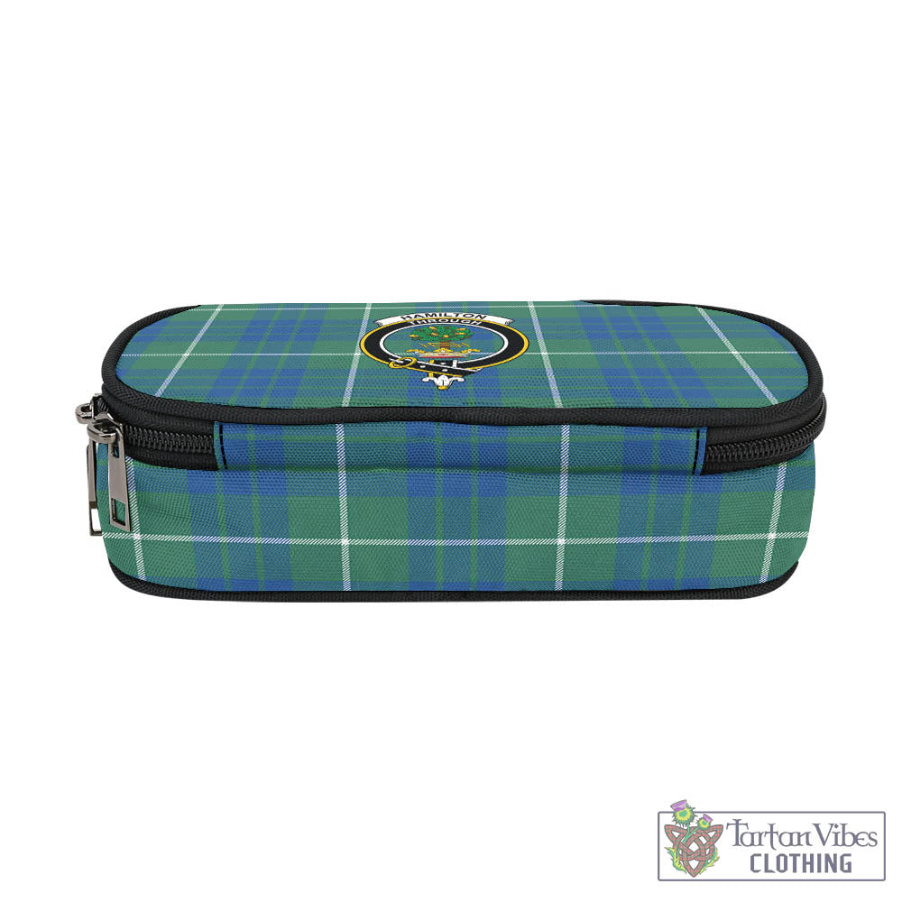 Tartan Vibes Clothing Hamilton Hunting Ancient Tartan Pen and Pencil Case with Family Crest