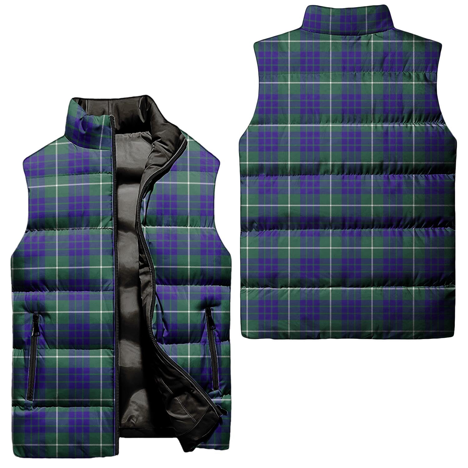 Hamilton Hunting Modern Tartan Sleeveless Puffer Jacket Unisex - Tartanvibesclothing