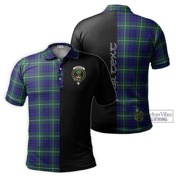 Hamilton Hunting Modern Tartan Polo Shirt with Family Crest and Half Of Me Style