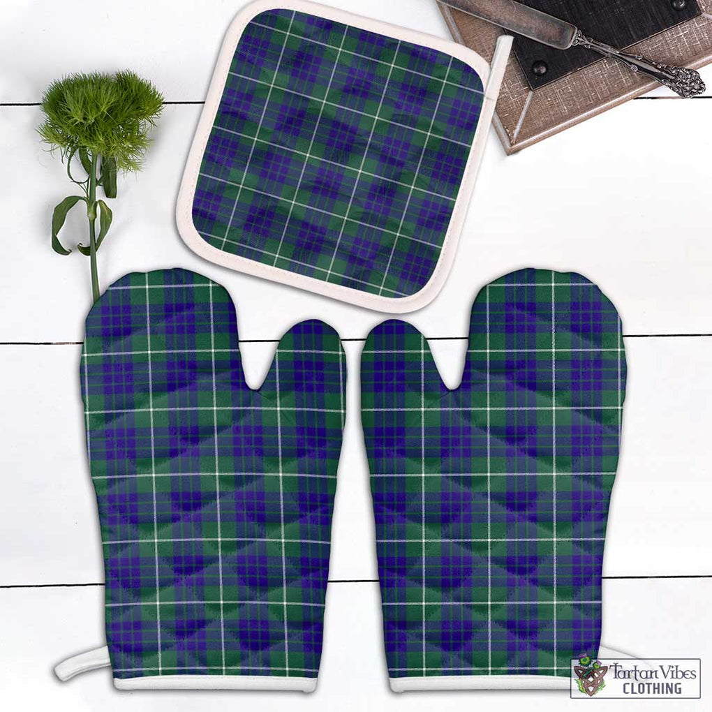 Hamilton Hunting Modern Tartan Combo Oven Mitt & Pot-Holder Combo 1 Oven Mitt & 1 Pot-Holder White - Tartan Vibes Clothing