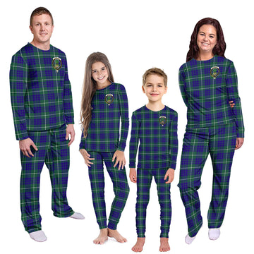 Hamilton Hunting Modern Tartan Pajamas Family Set with Family Crest