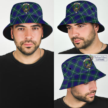 Hamilton Hunting Modern Tartan Bucket Hat with Family Crest