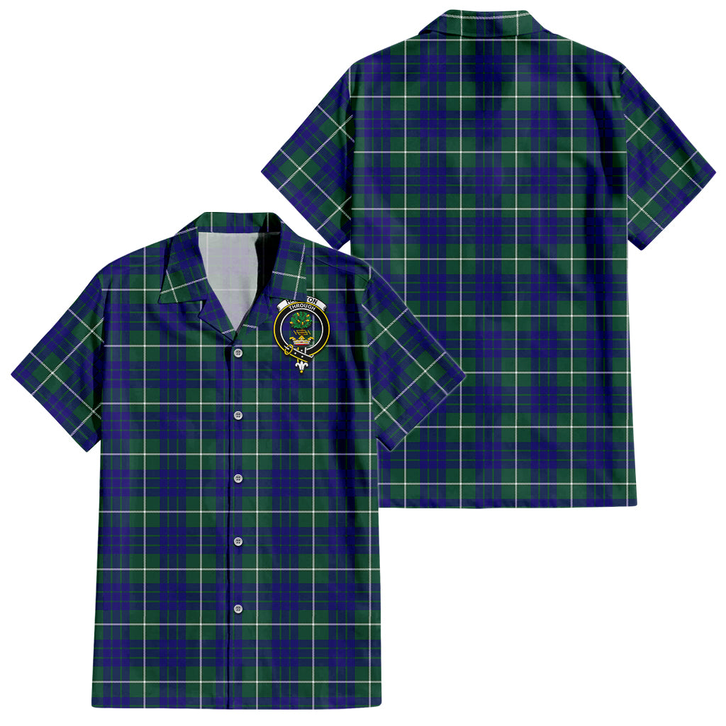 hamilton-hunting-modern-tartan-short-sleeve-button-down-shirt-with-family-crest