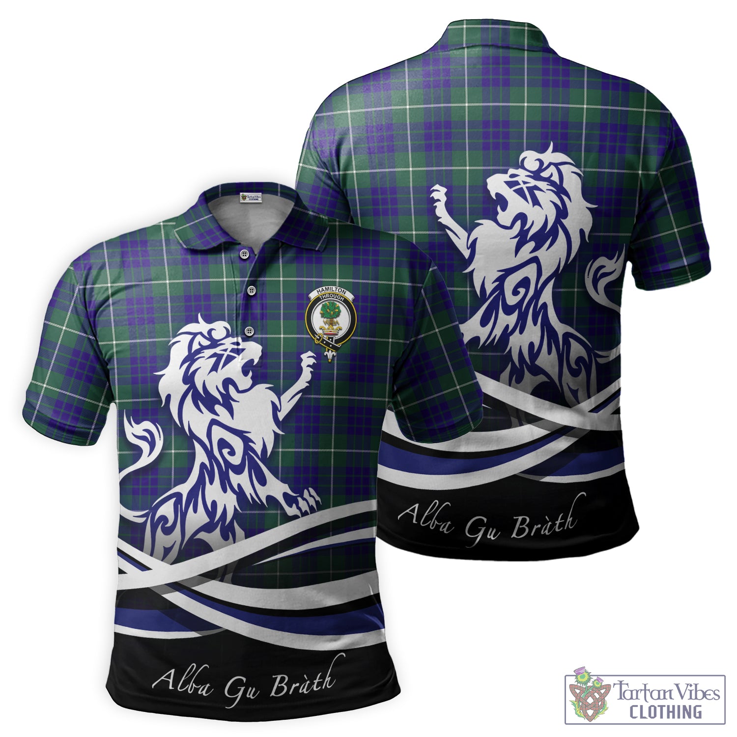 hamilton-hunting-modern-tartan-polo-shirt-with-alba-gu-brath-regal-lion-emblem