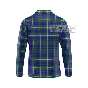 Hamilton Hunting Modern Tartan Long Sleeve Polo Shirt with Family Crest DNA In Me Style