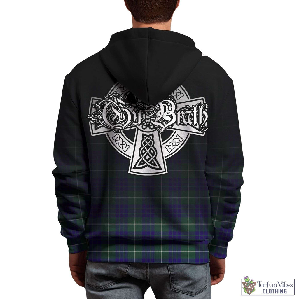 Tartan Vibes Clothing Hamilton Hunting Modern Tartan Hoodie Featuring Alba Gu Brath Family Crest Celtic Inspired