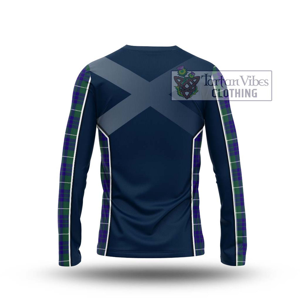 Hamilton Hunting Modern Tartan Long Sleeve T-Shirt with Family Crest and Lion Rampant Vibes Sport Style - Tartan Vibes Clothing