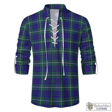 Hamilton Hunting Modern Tartan Men's Scottish Traditional Jacobite Ghillie Kilt Shirt