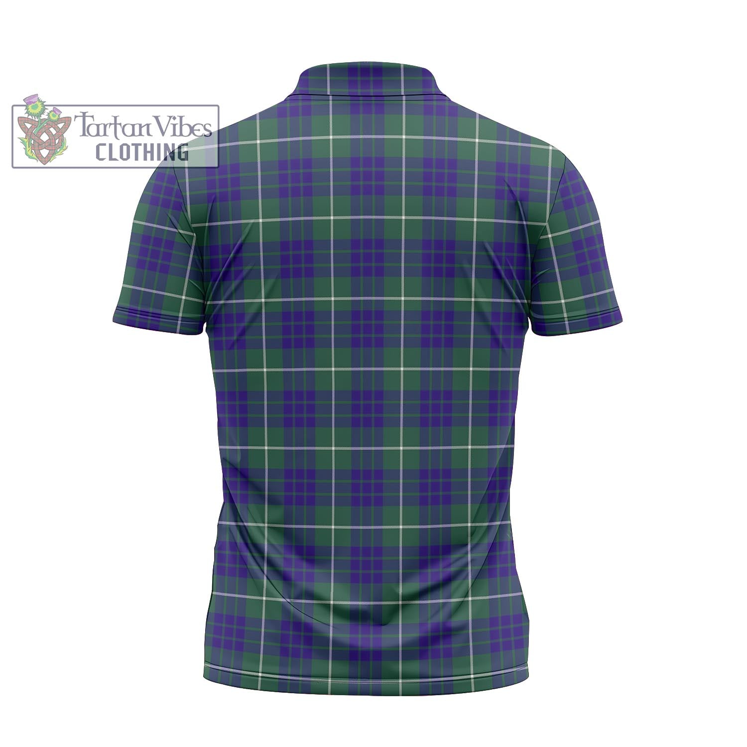 Tartan Vibes Clothing Hamilton Hunting Modern Tartan Zipper Polo Shirt with Family Crest