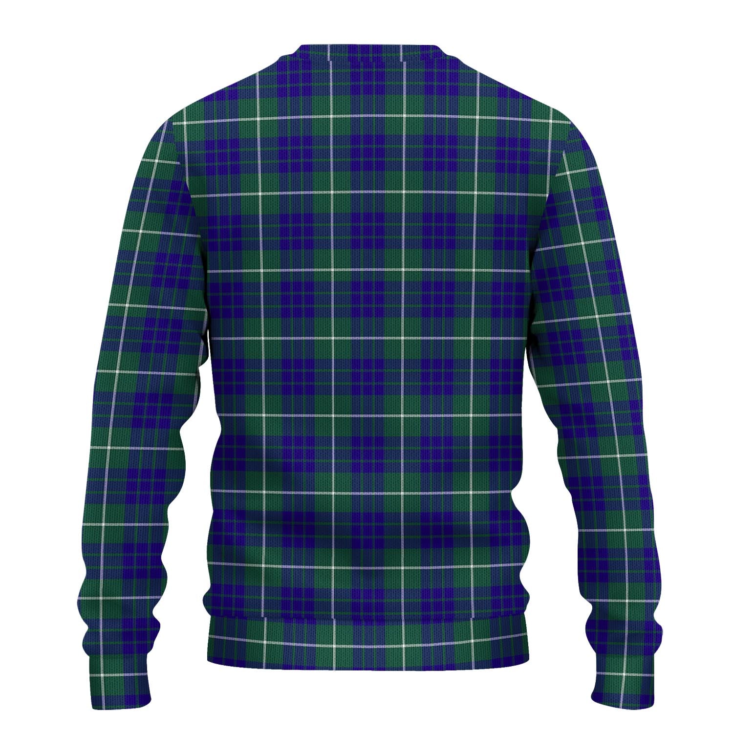 Hamilton Hunting Modern Tartan Knitted Sweater with Family Crest - Tartanvibesclothing