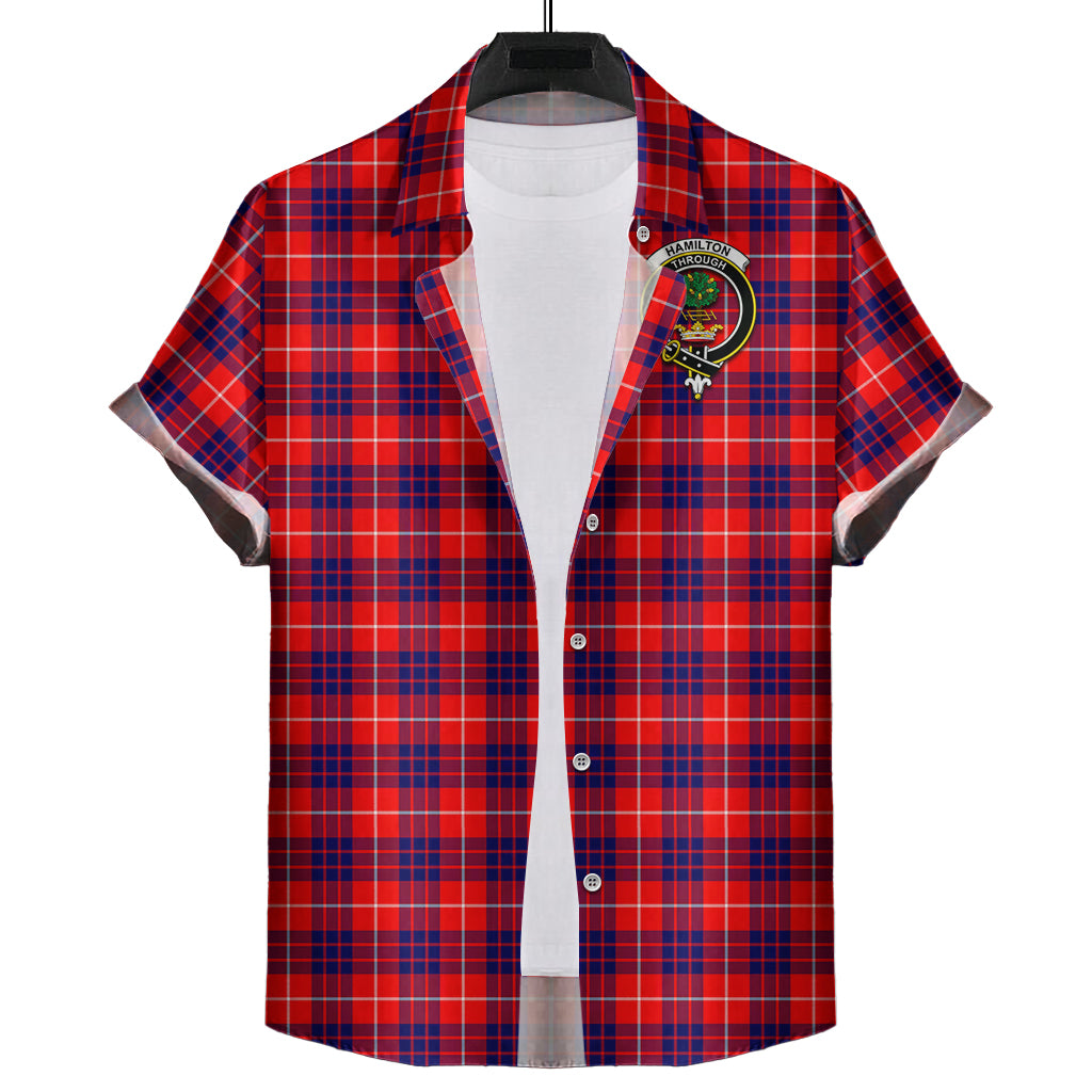 hamilton-modern-tartan-short-sleeve-button-down-shirt-with-family-crest