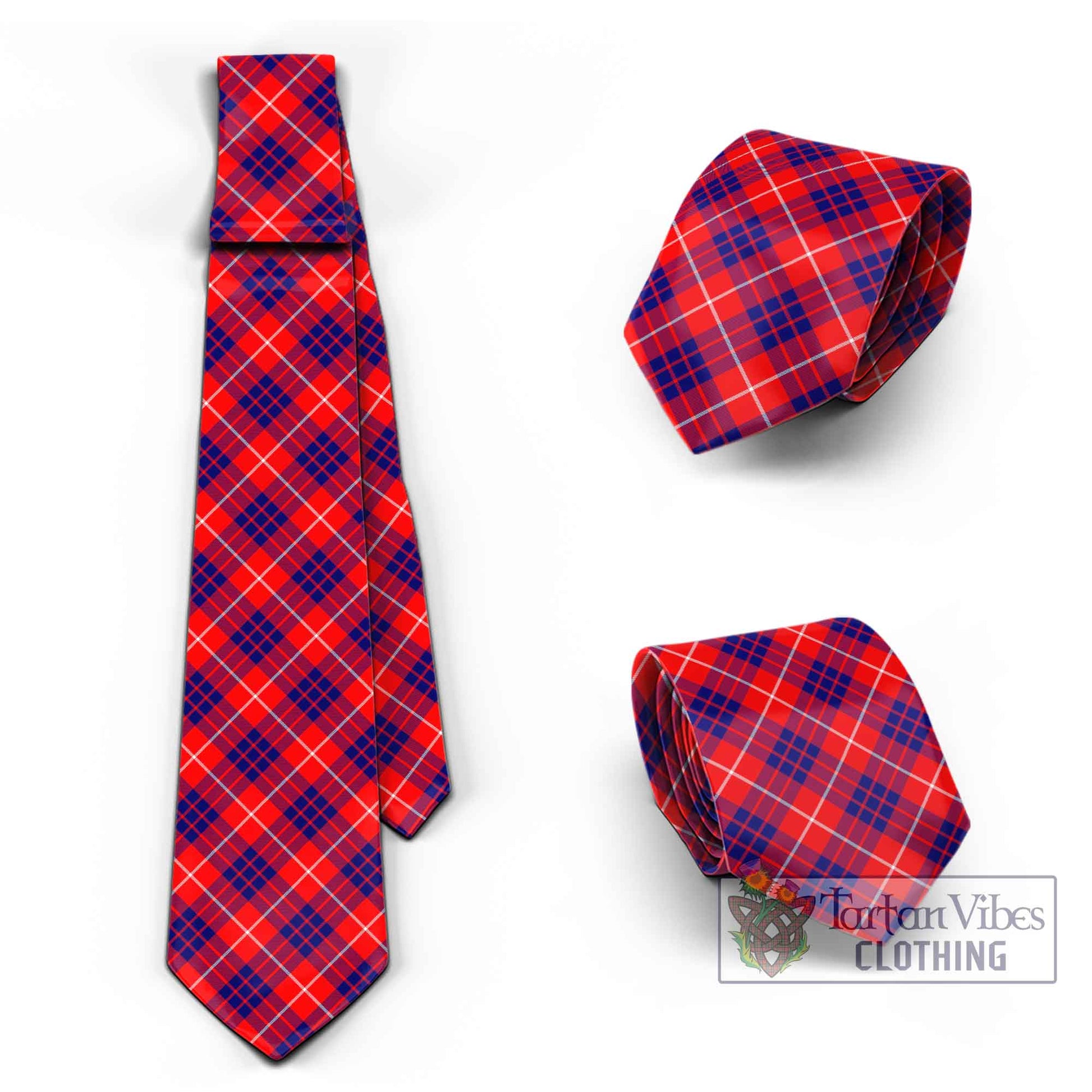 Tartan Vibes Clothing Hamilton Modern Tartan Classic Necktie Cross Style