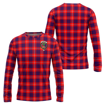 Hamilton Modern Tartan Long Sleeve T-Shirt with Family Crest