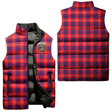 Hamilton Modern Tartan Sleeveless Puffer Jacket with Family Crest