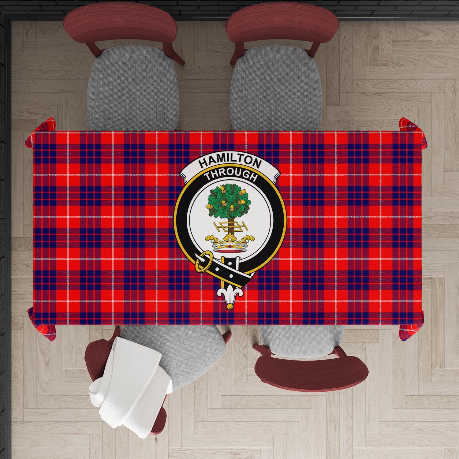 hamilton-modern-tatan-tablecloth-with-family-crest