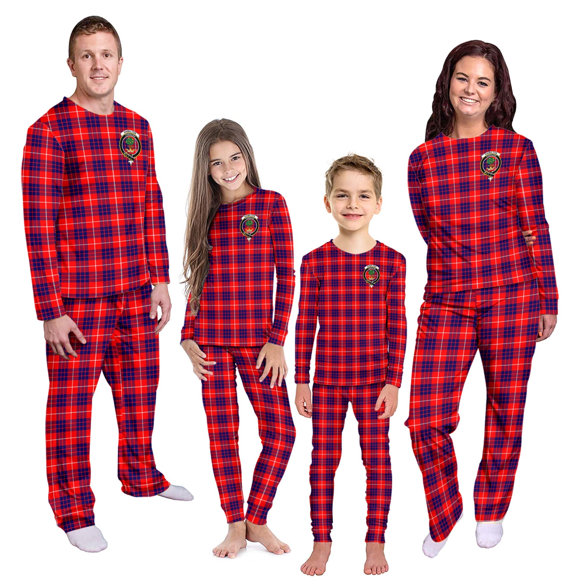 Hamilton Modern Tartan Pajamas Family Set with Family Crest Kid - Tartan Vibes Clothing