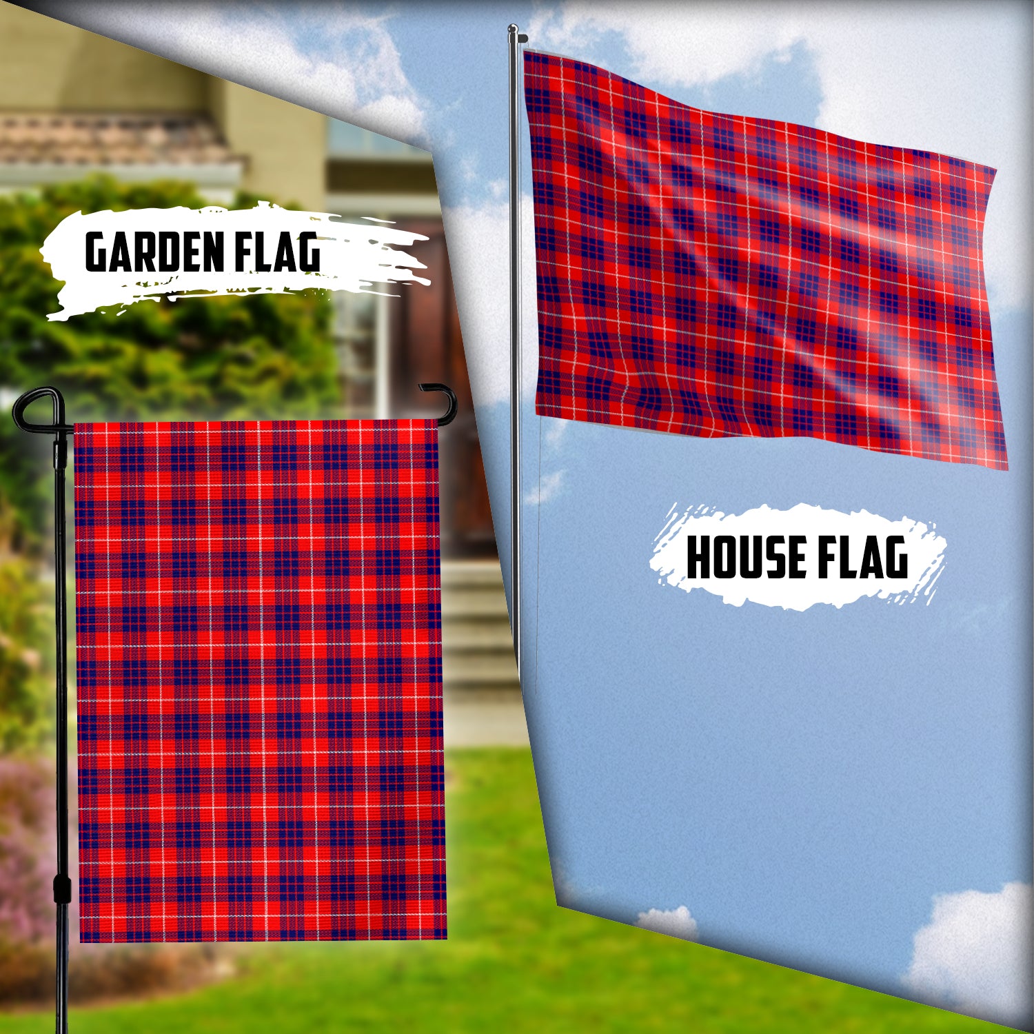 Hamilton Modern Tartan Flag Garden Flag (Vertical) - Tartan Vibes Clothing