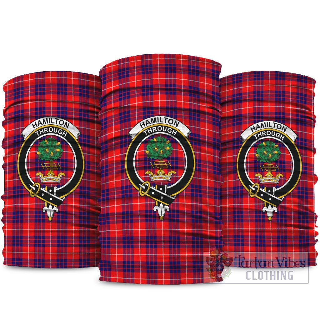 Hamilton Modern Tartan Neck Gaiters, Tartan Bandanas, Tartan Head Band with Family Crest