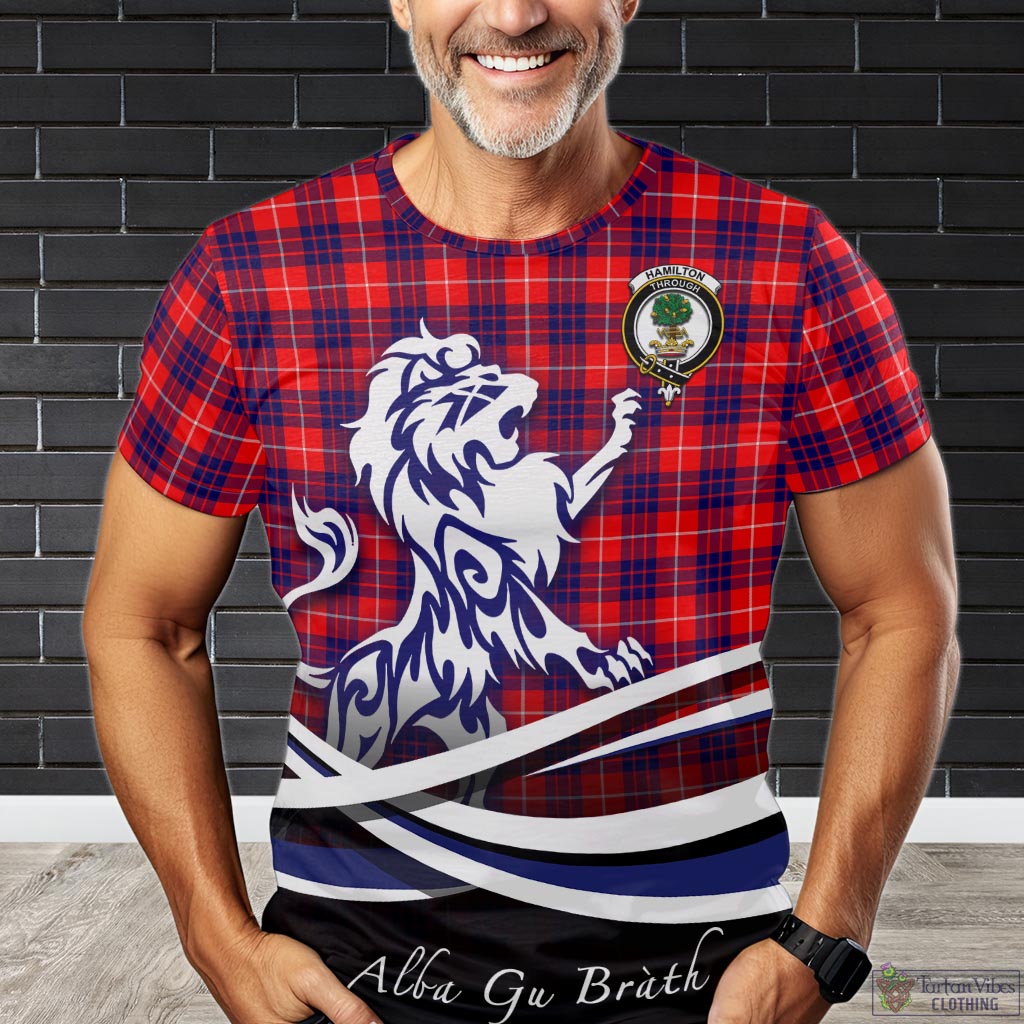 hamilton-modern-tartan-t-shirt-with-alba-gu-brath-regal-lion-emblem