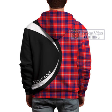 Hamilton Modern Tartan Hoodie with Family Crest Circle Style