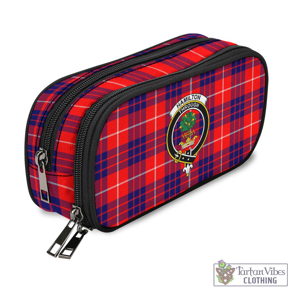 Tartan Vibes Clothing Hamilton Modern Tartan Pen and Pencil Case with Family Crest