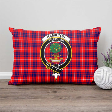 Hamilton Modern Tartan Pillow Cover with Family Crest